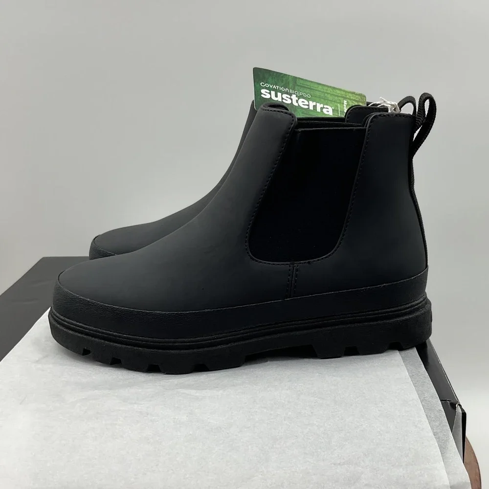 Native Kensington Chelsea Big Kid Onyx Black Water Resistant Boots J4 EUR 36